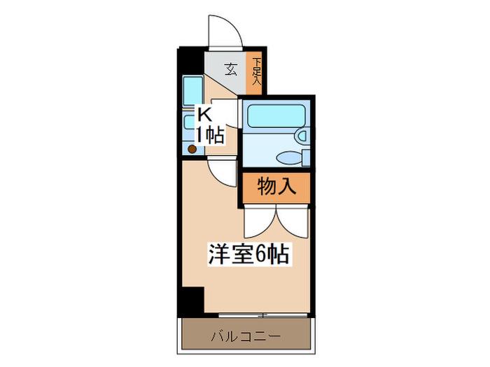 サンステージ淵野辺(1K/2階)の間取り写真