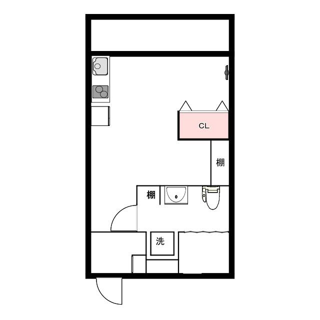 JPマンション(ワンルーム/2階)の間取り写真