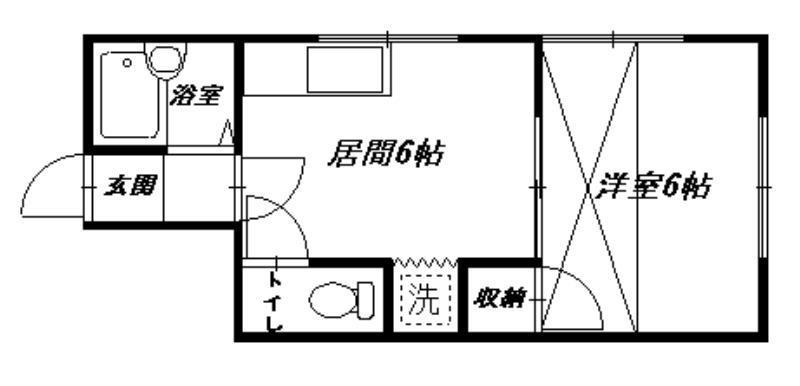 大雪旭川館TOYOOKA(1DK/2階)の間取り写真