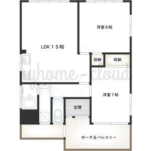 H2天城通(2LDK/3階)の間取り写真