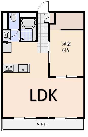ダイヤフレア西片貝(2LDK/2階)の間取り写真