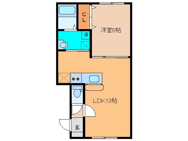 RITZ PRIM(1LDK/1階)の間取り写真
