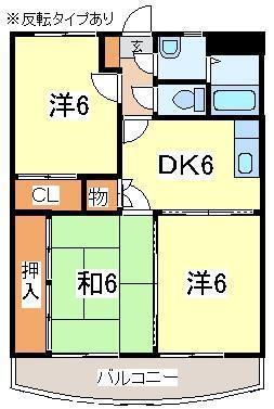 サンシティパレスIMT(3DK/2階)の間取り写真