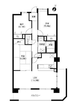 アーバネックス芦屋業平(3LDK/8階)の間取り写真