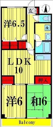 コスモポート草加(3LDK/3階)の間取り写真