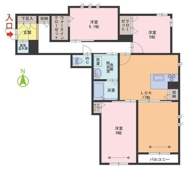 ラ グリナージュ(3LDK/3階)の間取り写真