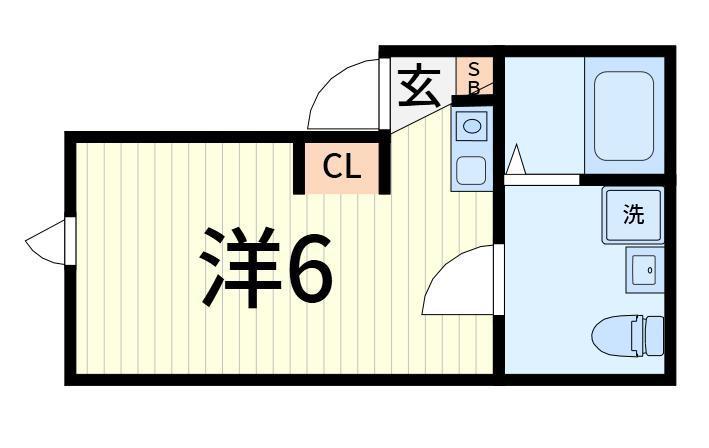 フィオーレ金町(ワンルーム/1階)の間取り写真