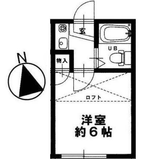 エスペランサ新高根(1K/2階)の間取り写真