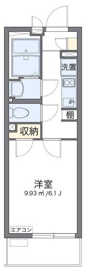 クレイノTMK(1K/1階)の間取り写真