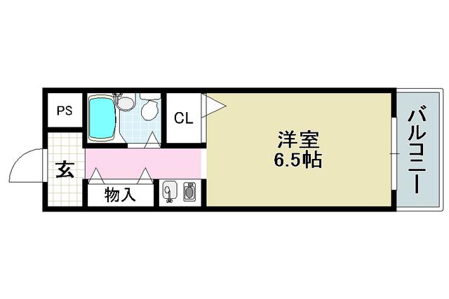 ウィンドワード(1K/5階)の間取り写真