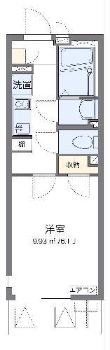 クレイノNISHIKI(1K/3階)の間取り写真