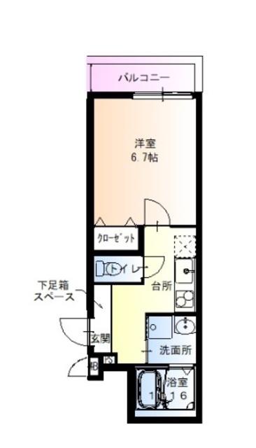 フジパレス今福西I番館(1K/3階)の間取り写真