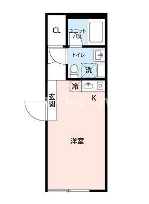 LUDENS日暮里(ワンルーム/2階)の間取り写真