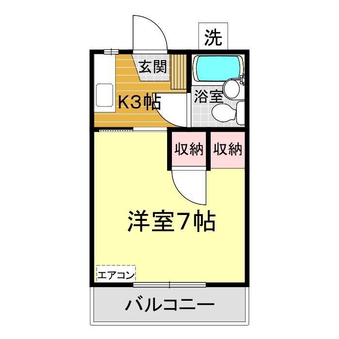 シーサイド吉見(1K/1階)の間取り写真