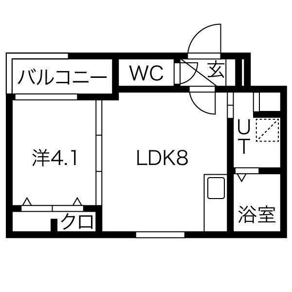 F ASECIA ARVENSIS(1LDK/2階)の間取り写真