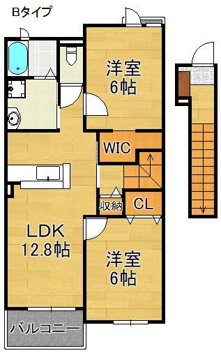 メゾンフラワー(2LDK/2階)の間取り写真