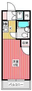 トップ西川口第3(ワンルーム/2階)の間取り写真