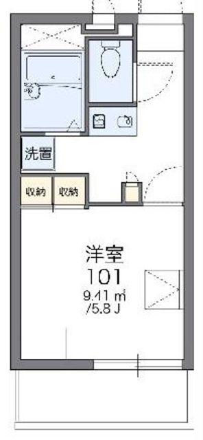 レオパレスクレール川崎(1K/2階)の間取り写真