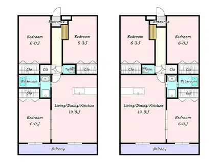マルマンシティセントロI(3LDK/3階)の間取り写真