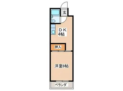 みなづきハイツ(1DK/2階)の間取り写真