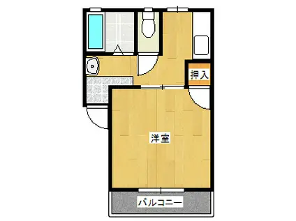 サンハイツ矢野(1K/3階)の間取り写真