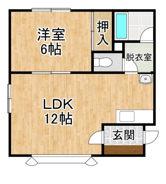 コーポルーセント(1LDK/1階)の間取り写真