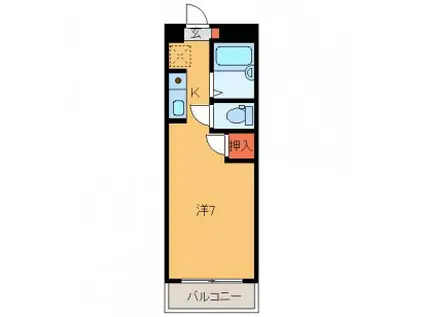 コンフォート正手(ワンルーム/3階)の間取り写真