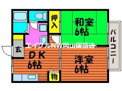 セフィラササキ(2DK/1階)の間取り写真