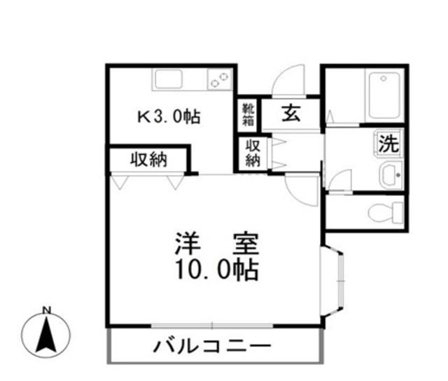 ジンジャエール I(1K/2階)の間取り写真