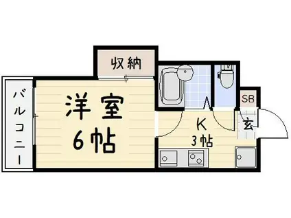 リファレンス葉山(1K/3階)の間取り写真