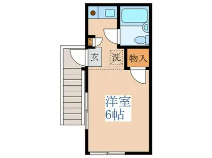 シャンブル田中(ワンルーム/2階)の間取り写真