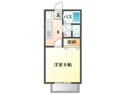 サンシティ ガーデン(1K/2階)の間取り写真