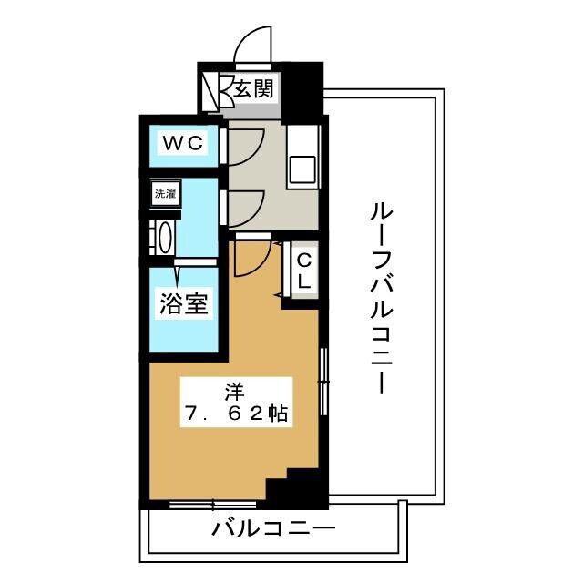 ディームス浦安(1K/4階)の間取り写真