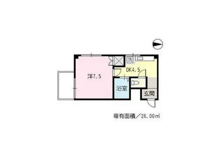 KOWA(1DK/2階)の間取り写真
