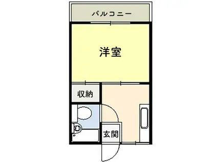 東ビル(1K/3階)の間取り写真