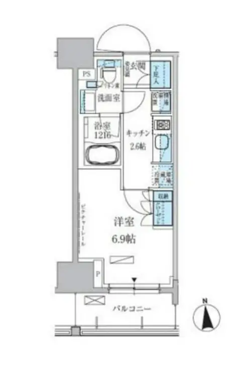 パークアクシス上野三丁目 2階階 間取り