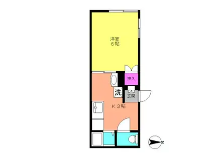 メゾンセントピア(1K/1階)の間取り写真