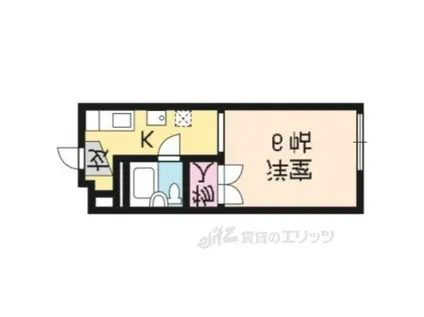 カーサ・ア・ジース(1K/1階)の間取り写真