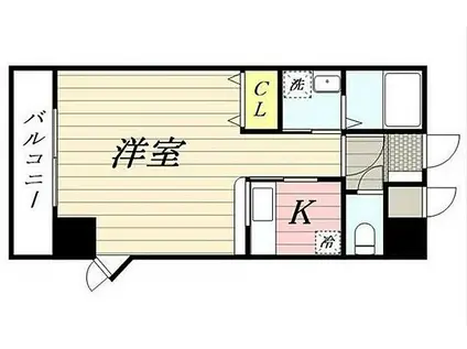 フェルテ波(1K/4階)の間取り写真