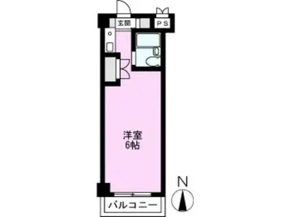 トーブハイツ(ワンルーム/4階)の間取り写真