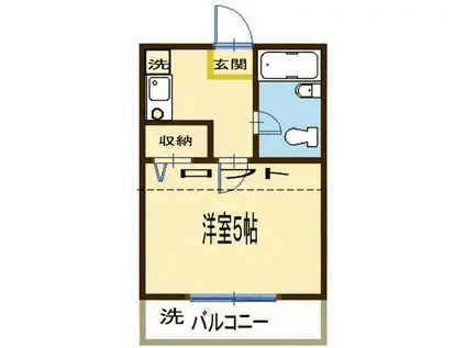 レオパレス戸塚エクセル第8(1K/2階)の間取り写真