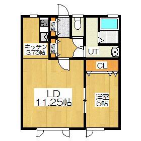 セジュール弐番館(1LDK/1階)の間取り写真
