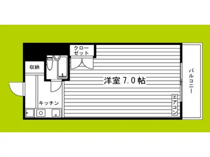 メーベルハイツB(1K/3階)の間取り写真