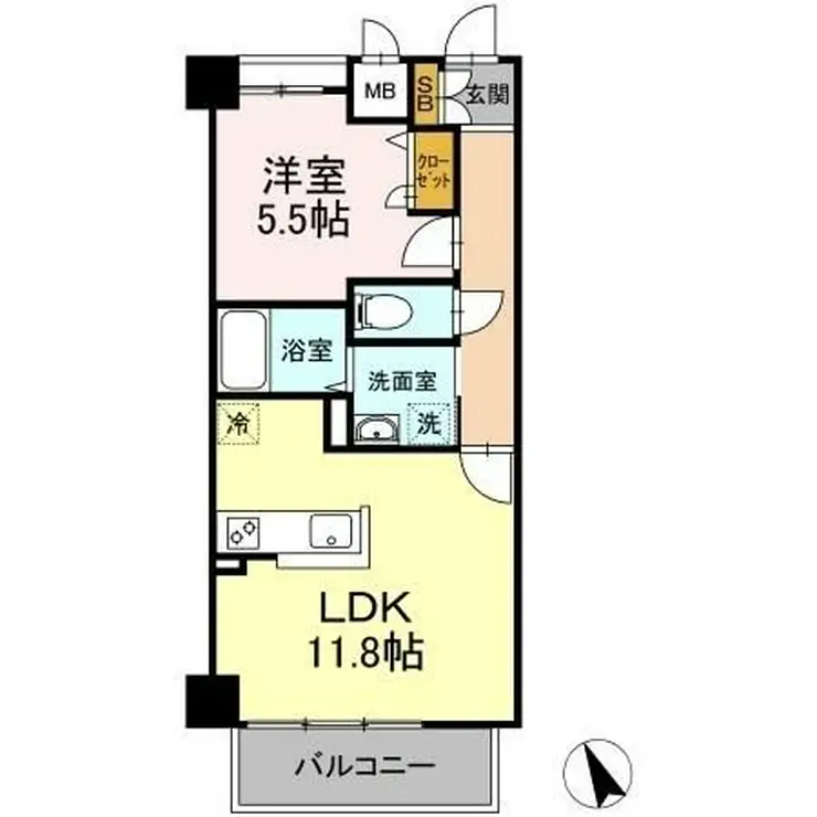 ベルファミーユ高根台II 3階階 間取り