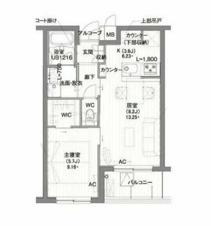 ガーデン東新宿 4階階 間取り