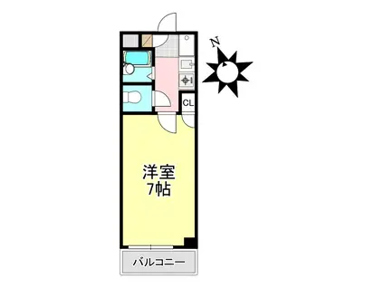 エスポワール(1K/3階)の間取り写真