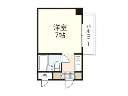 アルファ富田町(ワンルーム/4階)の間取り写真