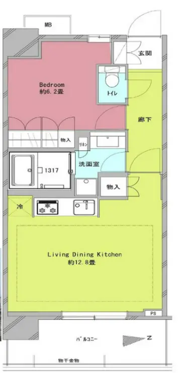 浅草タワー 23階階 間取り