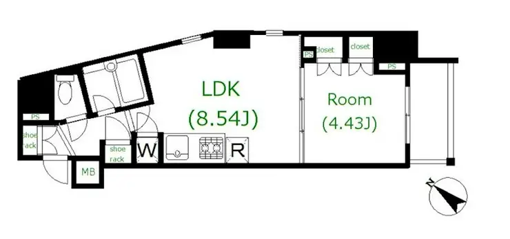 パレ・ホームズ飛鳥山 6階階 間取り