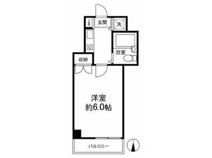 サンセール広尾(ワンルーム/7階)の間取り写真